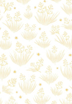 Golden Grassland Floral Starburst Arrangement Rug