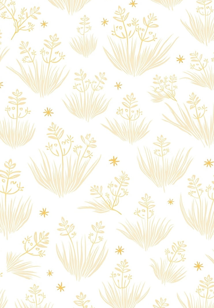 Golden Grassland Floral Starburst Arrangement Rug