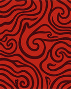 Crimson Swirl Abstract Contemporary Rug