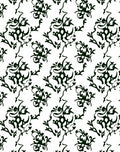 Black White Organic Vine Flourish Rug