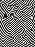 Bold Black White Geometric Labyrinth Rug