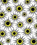 Radiant Yellow Sunburst Repeating Rug