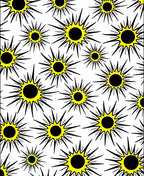 Radiant Yellow Sunburst Repeating Rug
