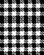 Classic Black White Houndstooth Check Rug