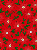 Vibrant Red Daisy Floral Arrangement Rug