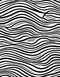 Black White Fluid Line Art Rug