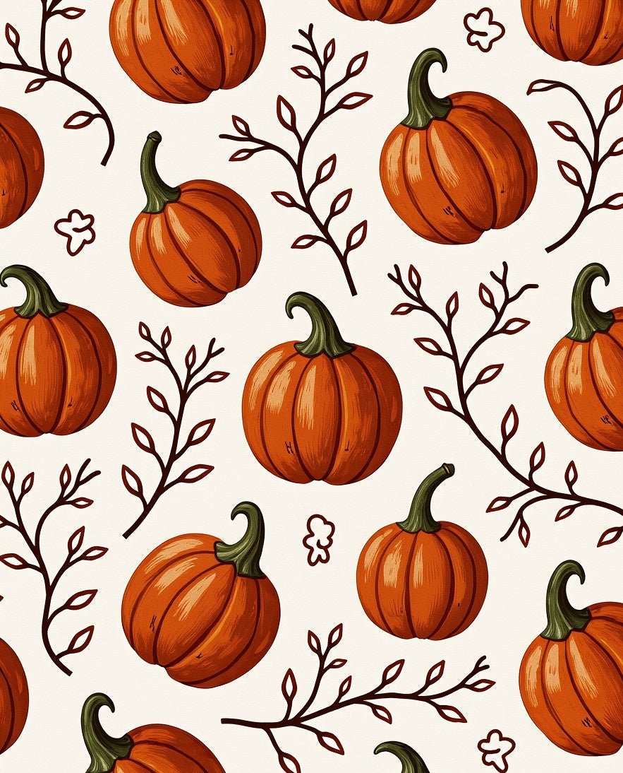 Amber Pumpkin Vine Autumn Harmony Rug