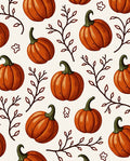 Amber Pumpkin Vine Autumn Harmony Rug