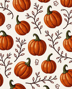 Amber Pumpkin Vine Autumn Harmony Rug
