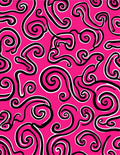 Vibrant Pink Swirl Abstract Rug