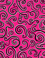 Vibrant Pink Swirl Abstract Rug