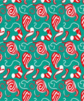 Red White Swirl Candy Cane Pattern Rug