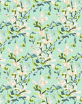 Whimsical White Floral Watercolor Garden Rug