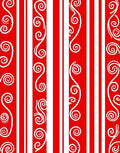 Red White Swirl Stripe Abstraction Rug