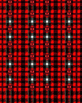 Red Black Plaid Tartan Square Rug