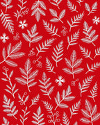 Crimson White Leaf Berry Botanical Rug