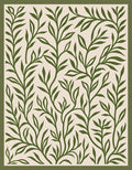 Willow Green Branch Meadow Rug