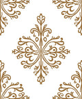 Elegant Golden Acanthus Medallion Rug
