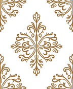 Elegant Golden Acanthus Medallion Rug