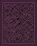 Pink Geometric Maze Linework Rug