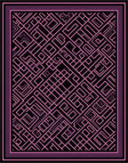 Pink Geometric Maze Linework Rug
