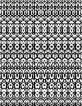 Black White Abstract Symmetric Border Rug