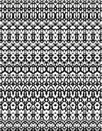 Black White Abstract Symmetric Border Rug