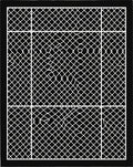 Black White Geometric Abstract Mesh Rug
