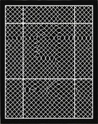 Black White Geometric Abstract Mesh Rug