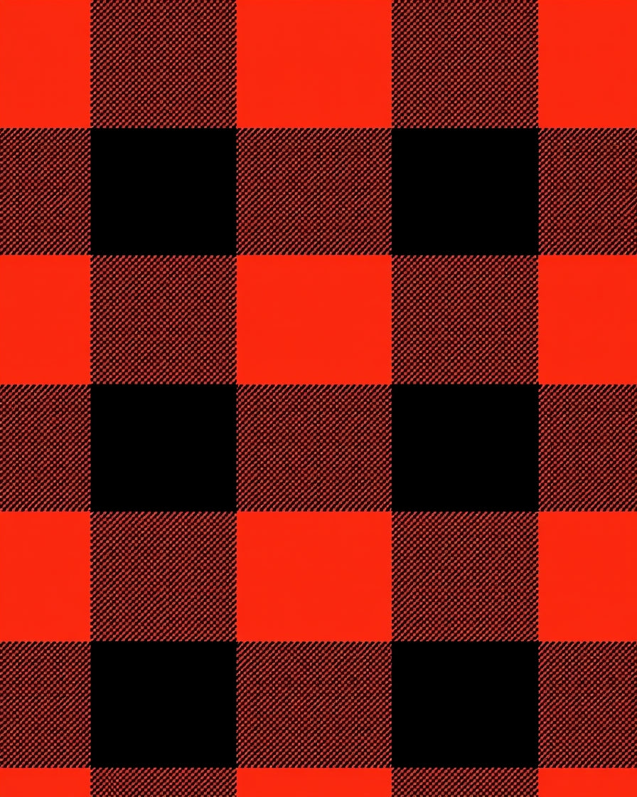Rustic Crimson Black Gingham squares Rug