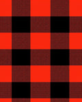 Rustic Crimson Black Gingham squares Rug
