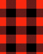 Rustic Crimson Black Gingham squares Rug