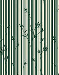Dark Green Vertical Bamboo Stripes Rug