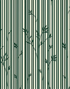 Dark Green Vertical Bamboo Stripes Rug