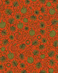 Autumn Pumpkin Vine Swirl Rug