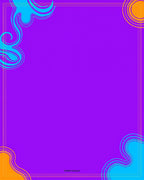 Vibrant Orange Blue Swirl Accents Rug