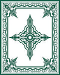 Emerald Green Abstract Starburst Rug