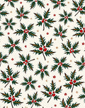 Festive Holly Berry Sprig Arrangement Rug