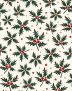 Festive Holly Berry Sprig Arrangement Rug