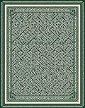 Deep Emerald Interlocking Knot Rug
