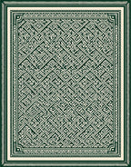 Deep Emerald Interlocking Knot Rug