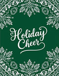 White Floral Border Green Background Rug