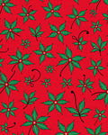 Christmas Scarlet Leaf Arrangement Rug