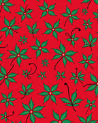 Christmas Scarlet Leaf Arrangement Rug