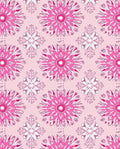 Pink Floral Medallion Repeat Rug