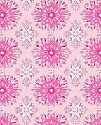Pink Floral Medallion Repeat Rug