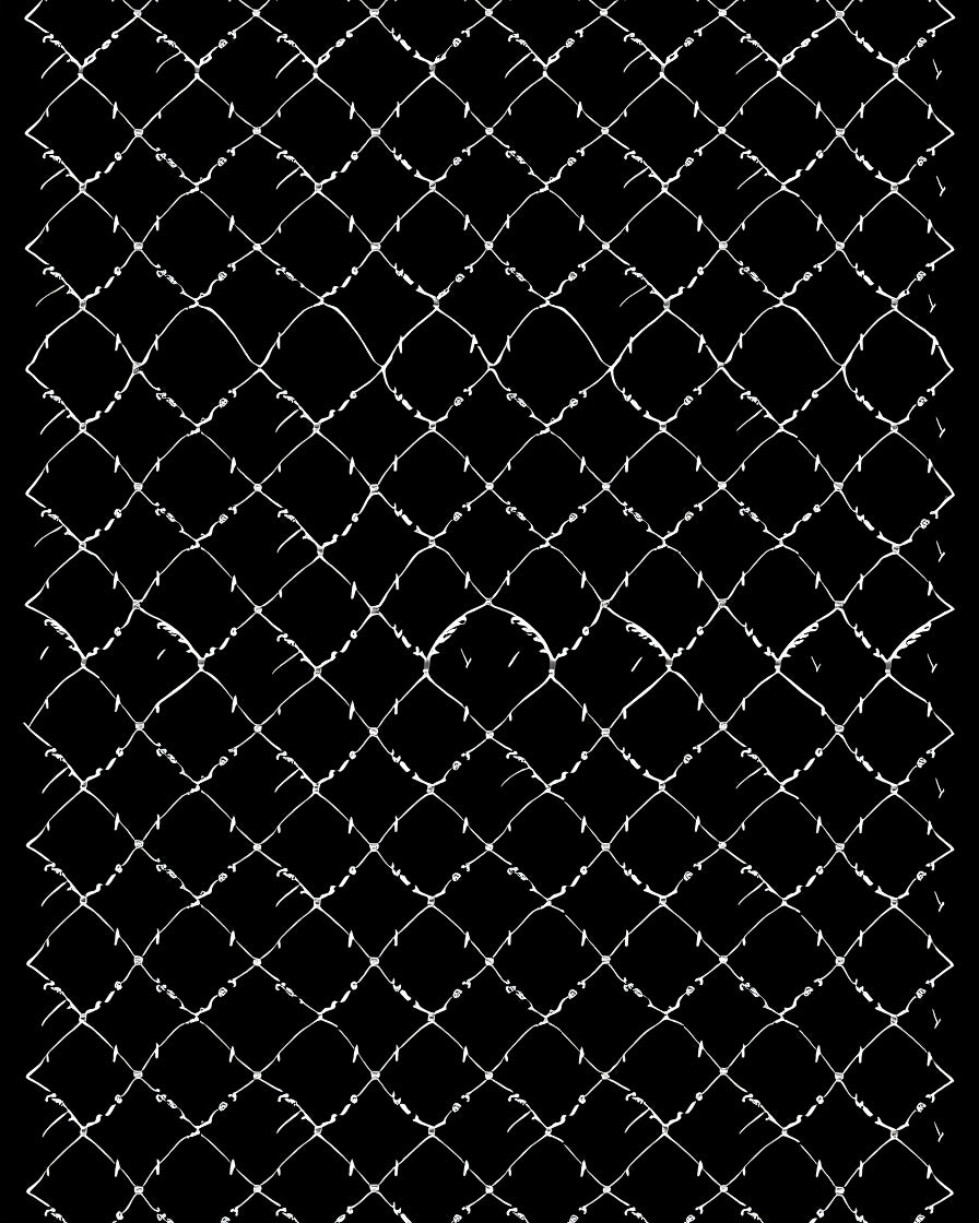 Classic White Chain Link Texture Rug