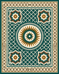 Emerald Gold Starburst Medallion Rug