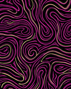 Radical Pink Swirl Flow Rug