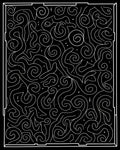 Abstract Black White Swirl Lines Rug